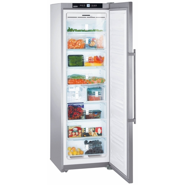 LIEBHERR 60cm Frost Free Freezer 185cm Tall SmartSteel Silver A   SGNes3011 